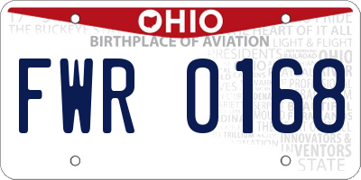 OH license plate FWR0168