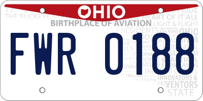 OH license plate FWR0188