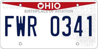 OH license plate FWR0341