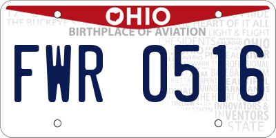 OH license plate FWR0516