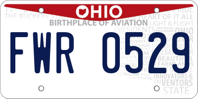 OH license plate FWR0529