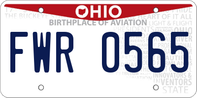 OH license plate FWR0565
