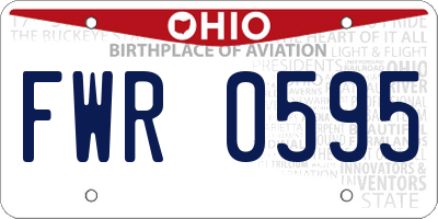 OH license plate FWR0595