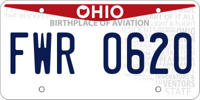 OH license plate FWR0620