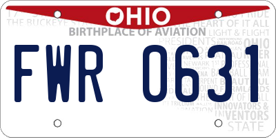 OH license plate FWR0631