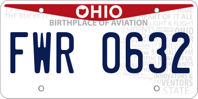 OH license plate FWR0632