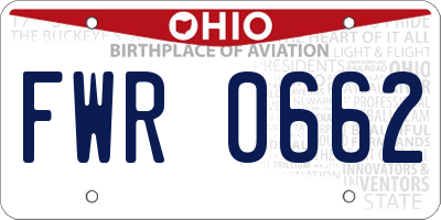 OH license plate FWR0662