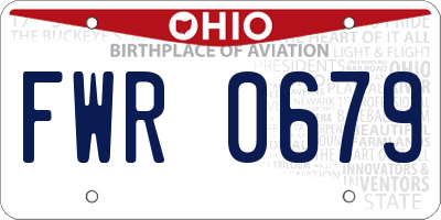 OH license plate FWR0679
