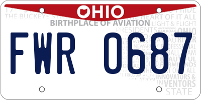 OH license plate FWR0687