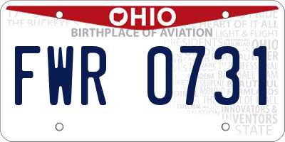 OH license plate FWR0731