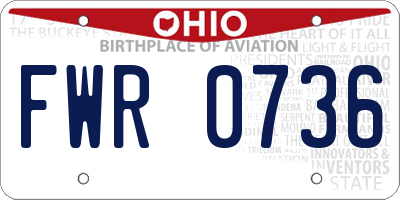 OH license plate FWR0736