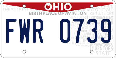 OH license plate FWR0739