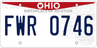 OH license plate FWR0746