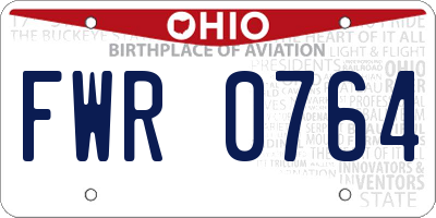 OH license plate FWR0764