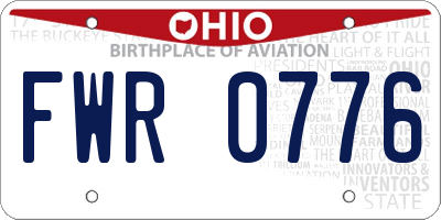 OH license plate FWR0776