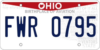 OH license plate FWR0795