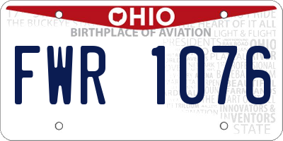 OH license plate FWR1076