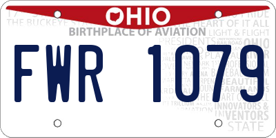 OH license plate FWR1079