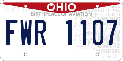 OH license plate FWR1107