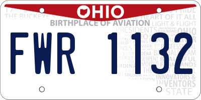 OH license plate FWR1132
