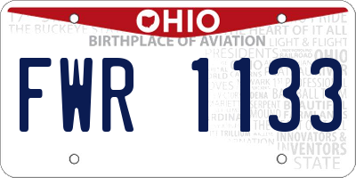 OH license plate FWR1133