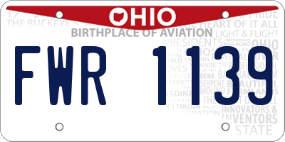 OH license plate FWR1139