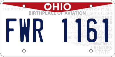 OH license plate FWR1161