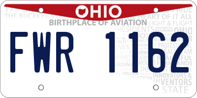 OH license plate FWR1162