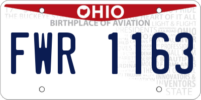OH license plate FWR1163
