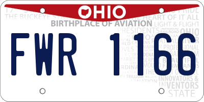 OH license plate FWR1166