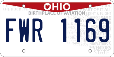 OH license plate FWR1169