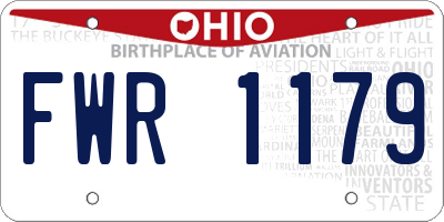 OH license plate FWR1179