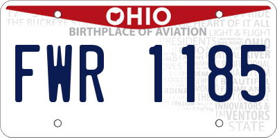 OH license plate FWR1185