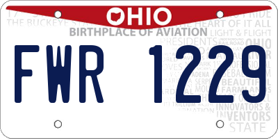 OH license plate FWR1229