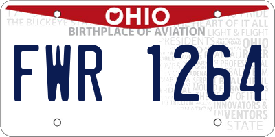 OH license plate FWR1264