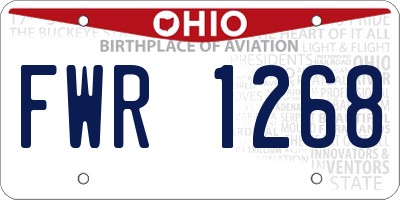 OH license plate FWR1268