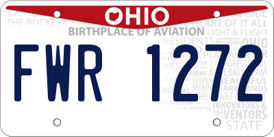 OH license plate FWR1272