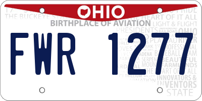 OH license plate FWR1277