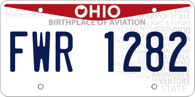 OH license plate FWR1282