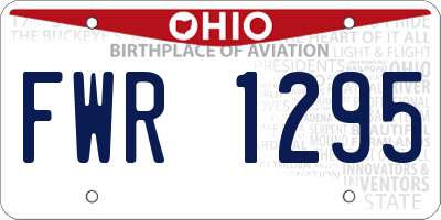 OH license plate FWR1295