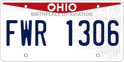 OH license plate FWR1306