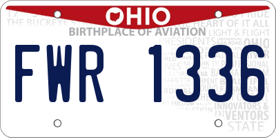OH license plate FWR1336