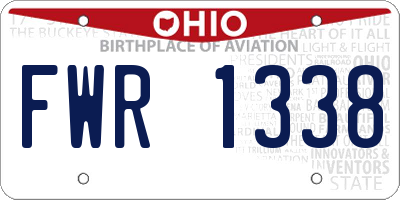 OH license plate FWR1338