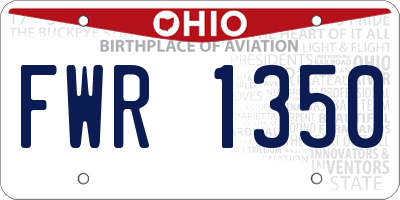 OH license plate FWR1350