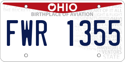 OH license plate FWR1355