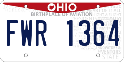 OH license plate FWR1364