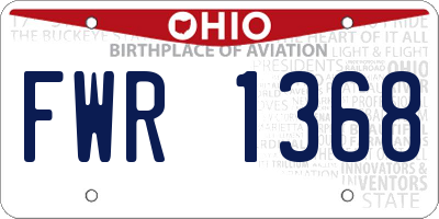OH license plate FWR1368