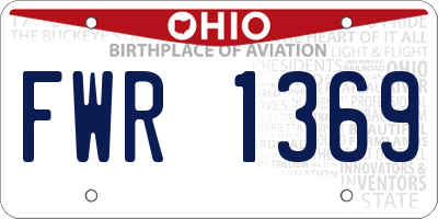OH license plate FWR1369