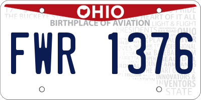 OH license plate FWR1376