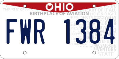 OH license plate FWR1384